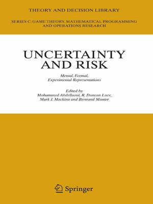 cover image of Uncertainty and Risk